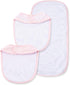 Little Me Baby Girls' 3-Piece Damask Scroll Bib and Burp Set...