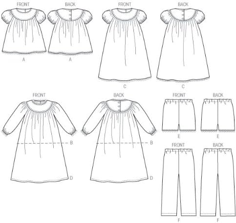 McCall's Pattern Company M6831 Children's/Girls' Tops, Gowns, Short and Pants Sewing Template, Size CHJ...