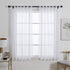 ZebraSmile 1 Panel Tab Top Voile Sheer Curtain Loop Sheers for Living Room Divide Drape Bedroom Small Window Drape White 69(H) X55(W) in...