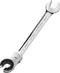 1 PC 9mm Open Flex-Head Ratcheting Wrench, Metric Ratcheting Spanner with 83 Teeth, Chrome Vanadium Steel Tubing Ratchet Spanner...