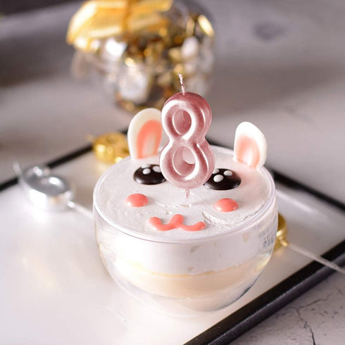 3rd Birthday Candle Three Years Pink Happy Birthday Number 3 Candles for Cake Topper Decoration for Party Kids Adults Numeral 30 23 37 33 13...