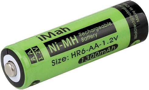 iMah 16-Pack AA Rechargeable Batteries for Solar Lights 1.2V 1300mAh Ni-MH, Also Work with Garden Lamps, Remotes, Mice and Other Household Devices...