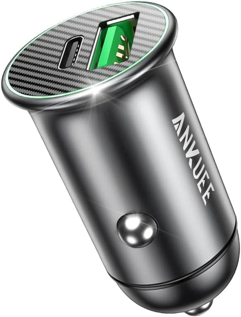 USB-C Car Charger Adapter, Dual Ports Fast Charging PD 60W + QC3.0 30W Mini All-Metal Cigarette Lighter USB Charger Universal for iPhone13/Pro Max...