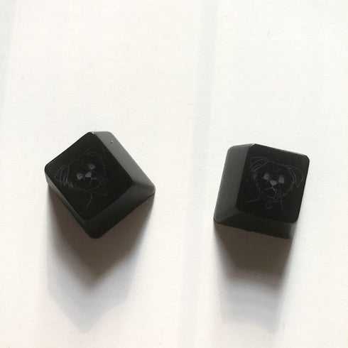 LZYDD Dog Puppy Pattern Backlit Keycaps MX Key Caps for Cherry MX Switches Mechanical Gaming Keyboard (Pack of 2) (Dog Backlit key caps)...