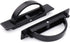 2 Pack Concealed Drawer Door Finger Insert Recessed Flush Pull Handle with Resin Back Cap, Black...