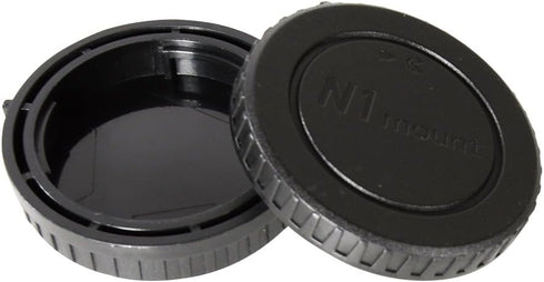 Body Cap & Camera Rear Len Cover Set Compatible with N-Mount 1 N1 Lenses and 1 Mirror less Cameras J1 J2 J3 J4 V1 V2 V3 S1 S2 AW1...