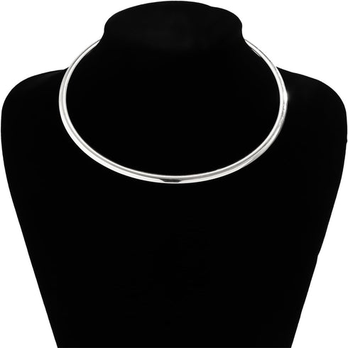 Vintage Gold/Silver Choker Necklace for Women,Dainty Simple Bolt Fishbone Necklaces 14K Gold Plated Snake Chain Necklace...