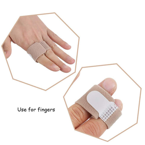 Broken Toe Wraps 8 Pack (Medium Size), Middle Toes Fabric Toe Splint Cushioned Bandages Finger Protectors Straightener Hammertoe Separators...