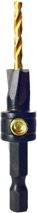 Make it Snappy Tools 1/8 Inch x 3/8 Inch 3-Flute Flat Bottom Counterbore with TiN coated twist drill #32408...
