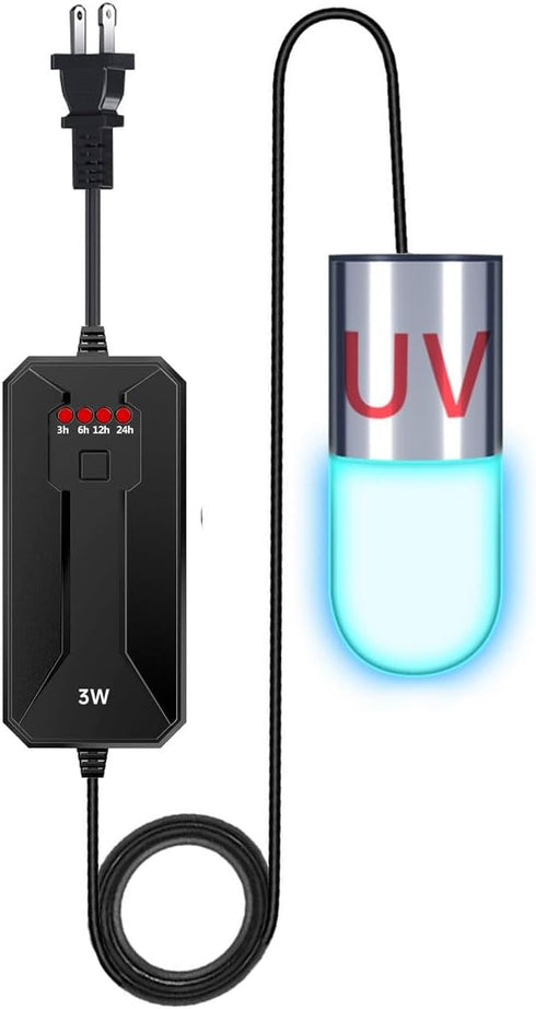 Aquarium Blue Light, 3W Submersible Aquarium Light, Fish Tank Light with Timer, Submersible Waterproof Lamp for Filter Tank Sump Swim Pool...