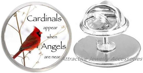 Red Cardinal Bird Jewelry, Cardinal Pin Brooch, Christmas Cardinal, Red Cardinal Bird,QK0O97...