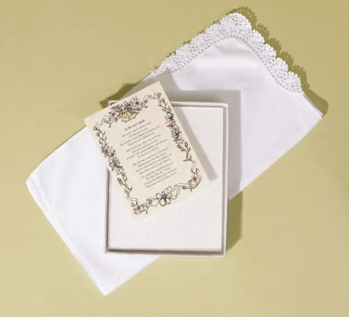 Wedding Handkerchief Poetry Hankie - Options for Entire Wedding Party & Family | Wedding Keepsake, Beautiful Poem | Long-Lasting Memento | Include...