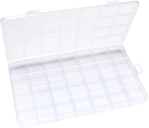 Eppingwin 28 Grids Bead Organizer, Craft Organizers and Storage, Acrylic Organizers, Plastic Bead Organizer Box for Crafts Organizing Storing...