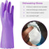 Alimat PluS 4PCS Reusable Cleaning Gloves Latex Free, Dishwashing Gloves with Cotton Flock Liner and Embossed Palm, Waterproof Household Rubber Gl...