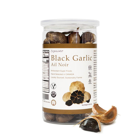 Orgnisulmte Canada Black Garlic Fermented for 90 Days 100% Natural Multi Clove Garlic Hand Selected in CANADA,Ready to Eat 8 oz...