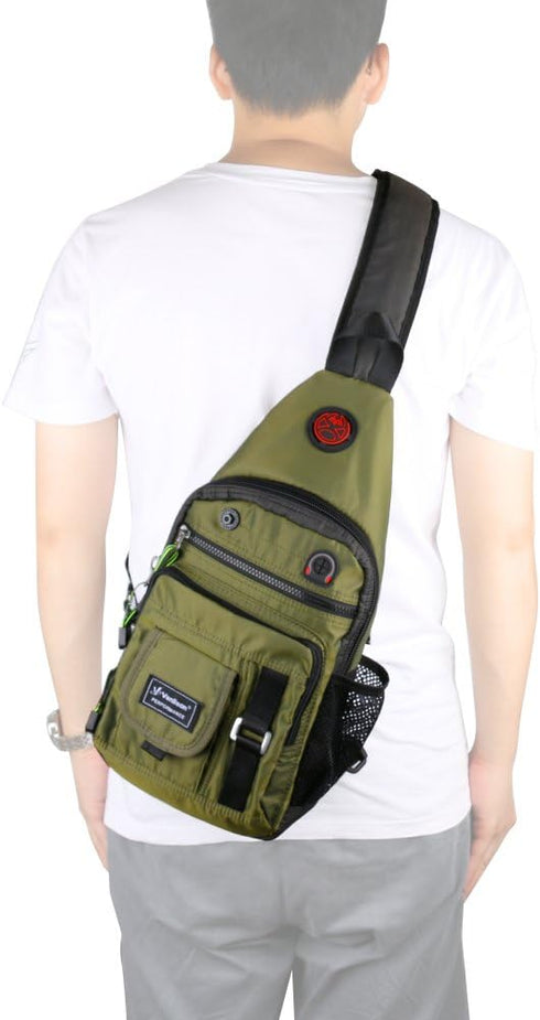 Crossbody Sling Bag Backpack for Men & Women Green...