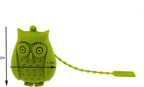 Creative Cute Animal Eco-friendly Silicone Tea Infuser Strainer Set of 6 PCS Elephant Shark Swan Squirrel Strawberry Owl Tea Steeper Tea Lover’s G...
