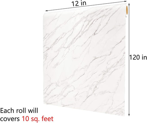 Decotalk Marble Contact Paper Peel and Stick Countertops Contact Paper White Marble Wallpaper for Countertops Waterproof Matte Marble Counter Top ...