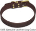 QRDA leather dog collar brown dog training collar heavy duty premium leather dog collar dog collars for medium/large dogs...