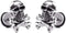 Stainless Steel Poison Symbol Death Gothic Skull Biker Cocktail Party Stud Earrings...
