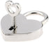 Openable Heart Lock Charm 0.66" Width Simulated Leather Cloth Choker...