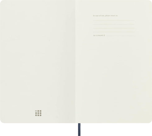 Moleskine Classic Notebook, Soft Cover, Large (5" x 8.25") Ruled/Lined, Sapphire Blue, 192 Pages...