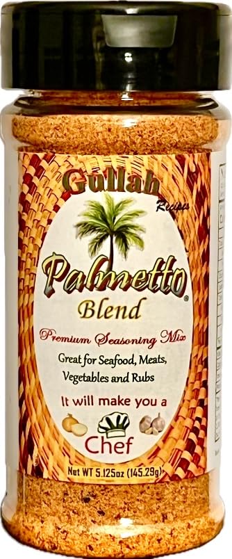Palmetto Blend Premium Seasoning Mix | Single | 5.13oz | All Natural | All Purpose | 7 Herbs and Spices | Great for Seafood, Meats, Vegetables and...