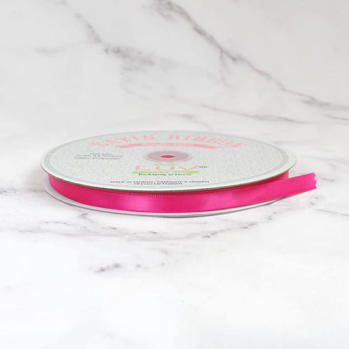 Creative Ideas PSF0308-175 Solid Satin Ribbon, 3/8" by 100 yd, Hot Pink...