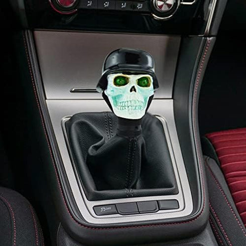Skull Resin Vehicle Gear Handle Stick Knob Heavy Shiny Car Shifter Lever Head for Most Manual Automotive Vehicles (Black)...