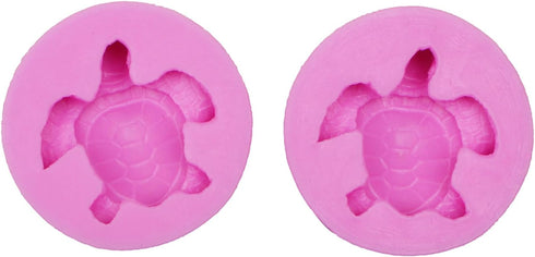 2 Pcs Sea Turtle Silicone Molds, Marine Animal Turtle Fondant Molds, Tortoise Chocolate Cake Decorating Molds for Kitchen Baking Cupcake Topper Ca...