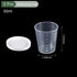YOKIVE 2 Pcs Plastic Beaker, Laboratory Use | Liquid Measuring Cup with Lid, Great for Lab, Kitchen, Daily Use (Clear White, 30ML)...
