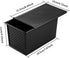 Loaf Pan with Lid, Non-Stick Bread Pan Bakeware Durable Carbon Steel Bread Toast Mold with Cover-Black...