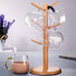 LZYMSZ Coffee Cup Holder, Bamboo Mug HolderTree with 6 Hooks,Standing Rack for Kitchen Counter Decor Organizer,Tea Cups Holder,Coffee Bar Accessor...