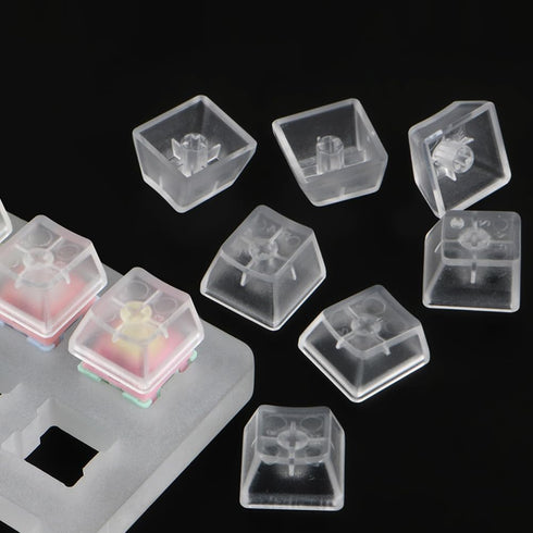 20 pcs Keycaps Replacement DIY Crystal Not Transparent Profile Blank Backlit Accessory Mechanical Professional Printed Cover Gaming Translucent No...