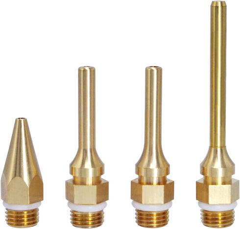 Wolfride 4Pcs Glue Gun Nozzle Set Hot Glue Gun Tips 10.8mm Thread Interchangeable Copper Nozzle Bore Diameter 2mm 3mm...
