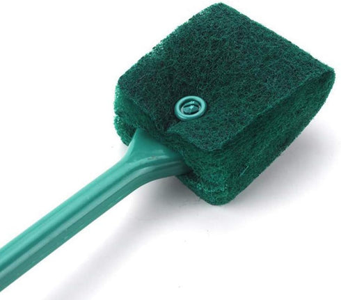 2 Pieces Aquarium Cleaning Brush Fish Tank Cleaning Brush Double-Sided Sponge Brush Long Handle Fish Tank Scrubber for Aquariums and Home(Blue, Gr...