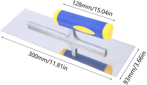 Plastering Trowel Professional Masonry Tools Trowels Building Flooring Grout Tool Skimming Trowel Tile Tiling Tool with Long Shank (300mm)...