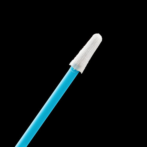 Cleanroom Swabs Pointed Tips (100 pcs, 73mm Length, 3.2mm Head Width, Blue) Multi-Purpose Cleaning Swab Sticks with Lint-Free Microfiber Tips for ...