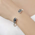 UNY Stainless Steel Cuff Bangles Crystal Mosaic Bracelet Bangle for Women Fashion Jewelry BR75854...