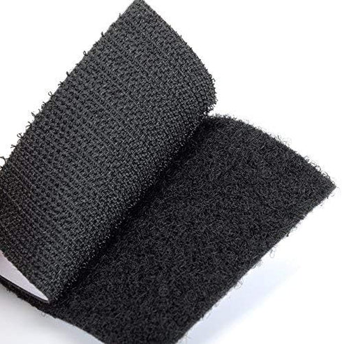 BRAVESHINE 2.4x2.4 Inch Black Hook and Loop Strips with Adhesive - 12 Sets Sticky-Back Picture Hanging Tape - Instead of Nail or Screw - Double Si...