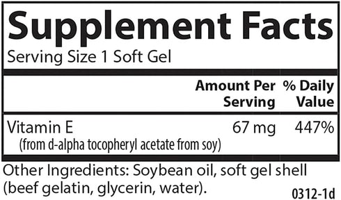 Carlson - E-Gems, 100 IU, Heart Health & Optimal Wellness, Antioxidant, 250 soft gels...