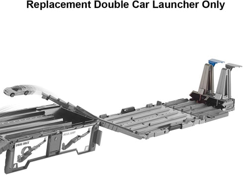 Hot Wheels Replacement Part Race Crate Playset for Die-Cast Vehicles - GKT87 ~ Replacement Gray and Blue Double Car Launcher...