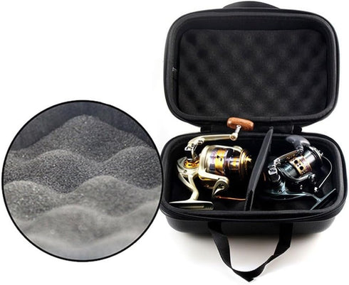 Fishing Reel Bag, Portable Shockproof Waterproof Fishing Reel Protective Case for Baitcasting Drum Spinning Raft Reels (S)...