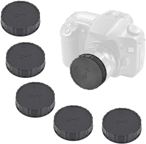 Lens 5pcs Plastic Back Cover Lens, Rear Protective Cover Suitable for Contax for Yasica C Y Mount SLR Camera Lens...
