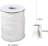 Vtete 1.8 mm × 100 Yards/Roll White Braided Lift Shade Cord + 4 Pcs White Wood Pendant for Aluminum Blinds Windows, Roman Shade Repair, Gardening ...