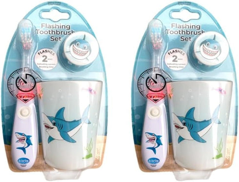 Lily's Home Kids Flashing Timer Toothbrush kids with Soft Bristles, Rising Cup & Cover - Fun 2-Min Light-Up Brushing for Children - Toddler Toothb...
