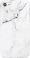 for iPhone 8 Case, iPhone 7 Case, iPhone SE Case, White Grey Marble Pattern Design, Slim Fit Soft TPU Full-Body Protective Cover Case for iPhone S...