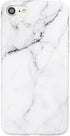 for iPhone 8 Case, iPhone 7 Case, iPhone SE Case, White Grey Marble Pattern Design, Slim Fit Soft TPU Full-Body Protective Cover Case for iPhone S...