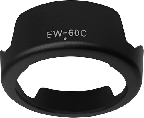 EW-60C Lens Hood for Canon EF-S 18-55mm f/3.5-5.6/ IS/IS II(Not for is STM),Lens,EF 28-90mm f/4-5.6 III,EF 28-80mm f/3.5-5.6 IV USM,58mm Digital T...