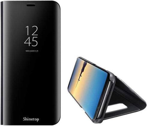 MagiDeal Galaxy Note 8 Case, Smart Clear View Window Electroplate Plating Stand PC Mirror Flip Folio Case Cover Ultra Slim Full Body Protective Ca...